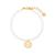 商品第13个颜色Gold-Plated-L, brook & york | Baroque Freshwater Imitation Pearl Cami Initial Bracelet