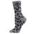 Memoi | Leopard Animal Print Cashmere Women's Crew Socks, 颜色Med Gray H