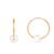 商品Splendid Pearls | 5-6mm Pearl Hoop Earrings颜色WHITE/GOLD