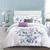 颜色: Purple, Chic Home Design | Aylett 5 Piece Reversible Comforter Set 100% Cotton Large Floral Design Geometric Scale Pattern Print Bedding QUEEN