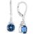 商品第3个颜色Blue Topaz, Macy's | Garnet (3 ct. t.w.) & Diamond (1/8 ct. t.w.) Leverback Drop Earrings in 14k Gold (Also in London Blue Topaz & Amethyst)