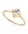 颜色: White, 2028 | 14K Gold-tone Diamond Shaped Crystal Ring