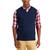 商品Club Room | Men's Cable-Knit Cotton Sweater Vest, Created for Macy's颜色Navy Blue