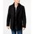 color Blue, Kenneth Cole | Men's Double Breasted Wool Blend Peacoat with Bib