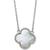 商品Belle de Mer | Mother-of-Pearl Clover Pendant Necklace in Sterling Silver, 16" + 2" extender (Also in Onyx), Created for Macy's颜色Mother Of Pearl