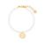 商品第10个颜色Gold-Plated-O, brook & york | Baroque Freshwater Imitation Pearl Cami Initial Bracelet