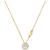 商品Michael Kors | Sterling Silver Cubic Zirconia Pendant Necklace颜色Gold