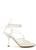 商品Bottega Veneta | Dot 90 lime lace-up leather sandals颜色WHITE
