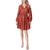Jessica Simpson | Women's Reina Floral-Print Ruffled Tiered Dress, 颜色GLAZED GINGER- BOTANICAL