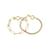 商品第2个颜色Gold-Plated, Unwritten | 2-Pieces Paperclip and Herringbone Chain Bracelet Set in Silver Plated or 14k Gold Flash Plated
