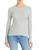 商品Madewell | Fine Ribbed Crewneck Long-Sleeve Tee颜色Hthr Grey