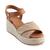 颜色: Natural/ Cream, Karl Lagerfeld Paris | Women's Celest Ankle-Strap Espadrille Platform Wedge Sandals