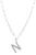 颜色: silver - n, ADORNIA | Adornia Initial Necklace with Paperclip Link Chain .925 Sterling Silver