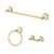 商品第2个颜色Polished Brass, Kingston Brass | Victorian Traditional 3-Pc. Bathroom Accessory Set