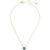 Kate Spade | Gold-Tone Square Glitter Stone Mini Pendant Necklace, 17" + 3" extender, 颜色Green Glit