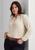 color MASCARPONE CREAM, Ralph Lauren | Plus Size Linen-Blend Jersey Tie-Neck Tunic