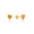 颜色: yellow gold citrine, MAX + STONE | 14K White or Yellow Gold 3 Prong Heart Shape Gemstone Stud Earrings