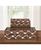 颜色: Brown, Elegant Comfort | Geometric Printed Microfiber 4-Pc. Sheet Set