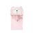 商品第8个颜色Modern Pink Bear, Hudson | Animal Face Hooded Towel