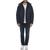 Calvin Klein | Men's Hooded Rip Stop Water and Wind Resistant Jacket with Fleece Bib, 颜色Navy