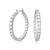 商品Swarovski | Crystal Round Cut Matrix Hoop Earrings颜色Silver