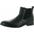 商品Steve Madden | Steve Madden Mens Afinity Leather Textured Chelsea Boots颜色Black Leather