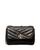 color Black/Rolled Gold, Tory Burch | Kira Chevron Leather Mini Crossbody Bag