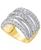 颜色: Gold-Plated Sterling Silver, Macy's | Diamond Multi-Row Crossover Statement Ring (1 ct. t.w.) in Sterling Silver