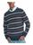 Nautica | Mens Striped Ribbed Trim Crewneck Sweater, 颜色navy