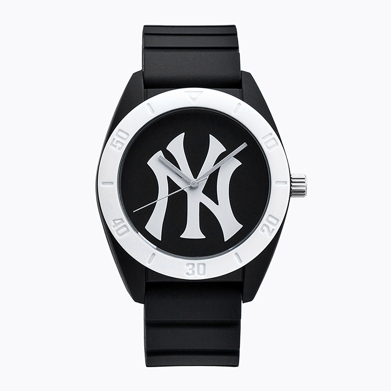 商品MLB | MLB美职棒 街头嘻哈系列 时尚潮流硅胶情侣石英手表大表盘MLB-D5001-1颜色白色/黑色