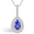 颜色: White Gold, Macy's | Tanzanite (7/8 Ct. t.w.) and Diamond (3/8 Ct. t.w.) Halo Pendant Necklace