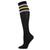 Memoi | Mod Stripe Women's Knee High Tube Socks, 颜色Black-gold