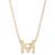 ADORNIA | 14k Gold-Plated Mini Initial Pendant Necklace, 16" + 2" extender, 颜色M