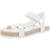 商品Marc Fisher | Marc Fisher LTD Womens Jecca Leather Cushioned Footbed Flatform Sandals颜色White Patent
