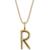 颜色: R, Sarah Chloe | Andi Initial Pendant Necklace in 14k Gold-Plate Over Sterling Silver, 18"