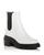 color White, Stuart Weitzman | Women's Norah Platform Block Heel Chelsea Boots