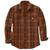 商品Carhartt | Carhartt Men's Loose Fit Heavyweight Flannel LS Plaid Shirt颜色Burnt Sienna