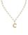 颜色: C, Ettika Jewelry | Paperclip Link Chain Initial Pendant Necklace in 18K Gold Plated, 18"