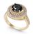 商品第2个颜色Gold, Charter Club | Pavé Stone Halo Ring in Fine Silver Plate, Created for Macy's