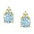 商品第12个颜色Aquamarine with 14k Gold, Macy's | Gemstone & Diamond Accent Stud Earrings