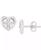 颜色: Pink, Macy's | Cubic Zirconia Cross-in-Heart Openwork Stud Earrings