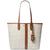 Michael Kors | Eliza Large Logo East West Open Tote, 颜色Vanilla/luggage/light Cream