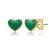 颜色: green, GigiGirl | Toddler/Kids 14k Gold Plated Colored Enamel Tiny Flat Heart Stud Earrings