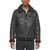 商品第1个颜色Black, Tommy Hilfiger | Men's Faux Leather Shortie Rancher Jacket with Fleece Accents