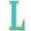 color Gold- L, Gabi Rielle | Vacay Dreamy Collection 14K Gold Plated Sterling Silver Turquoise French Enamel Initial Necklace