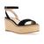 商品Steve Madden | Steve Madden Womens Composed Padded Insole Ankle Strap Platform Sandals颜色Black Suede