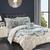 颜色: Blue, Chic Home Design | Amina 6 Piece Reversible Comforter Set Large Scale Boho Inspired Medallion Paisley Print Design Bed In A Bag TWIN