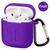 颜色: purple, Alpha Digital | Airpod 2019 Protective Case, Precision Size, 3mm Skin, 360 Protection, Metal Keychain Hook