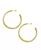 颜色: Gold, Essentials | Medium Tube C Hoop Earring in 18K Gold Plate or Silver Plate