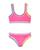 颜色: Hot Pink, PQ Swim | Girls' Sporty Rainbow Embroidered Two Piece Swimsuit - Little Kid, Big Kid